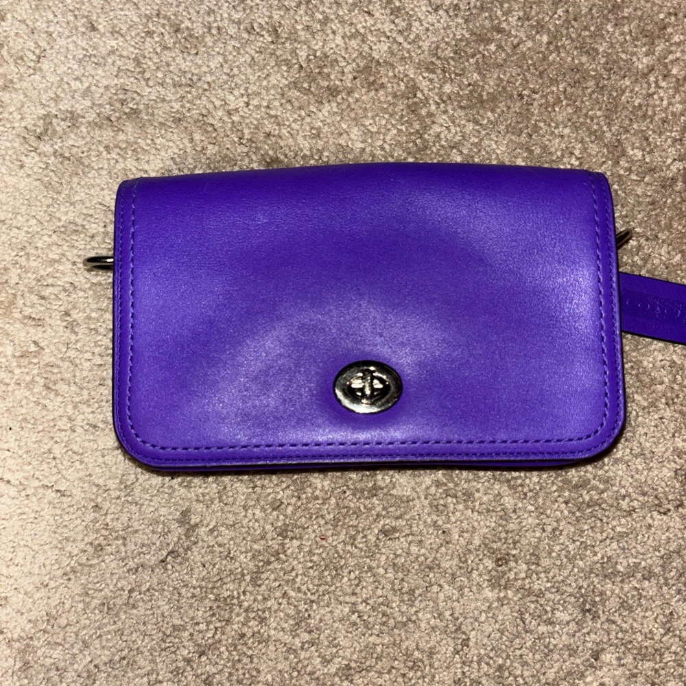 Coach Purple Leather Crossbody Bag
